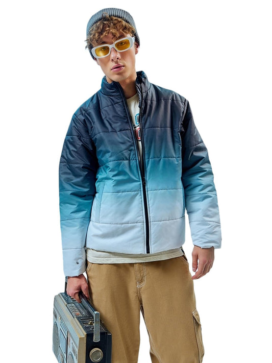 Bewakoof Mens Ombre Regular Fit Jacket_596296_Blue_M