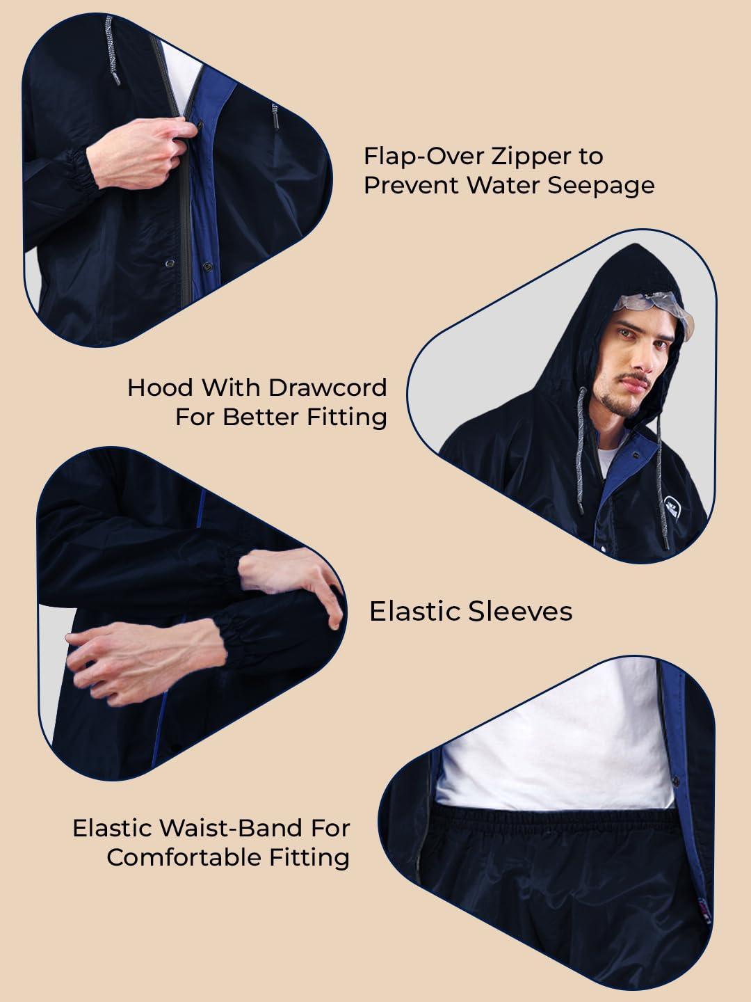 Lux Venus Reversible Rain Coat For Men.