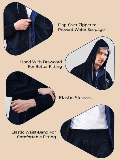 Lux Venus Reversible Rain Coat For Men.