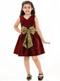 A.T.U.N. (ALL THINGS UBER NICE) Girls Sequined Party Dress Maroon-Gold