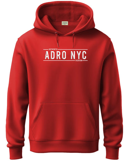 ADRO Mens Cotton Neck Hooded Sweatshirt (H24-ADRO-RD_Red
