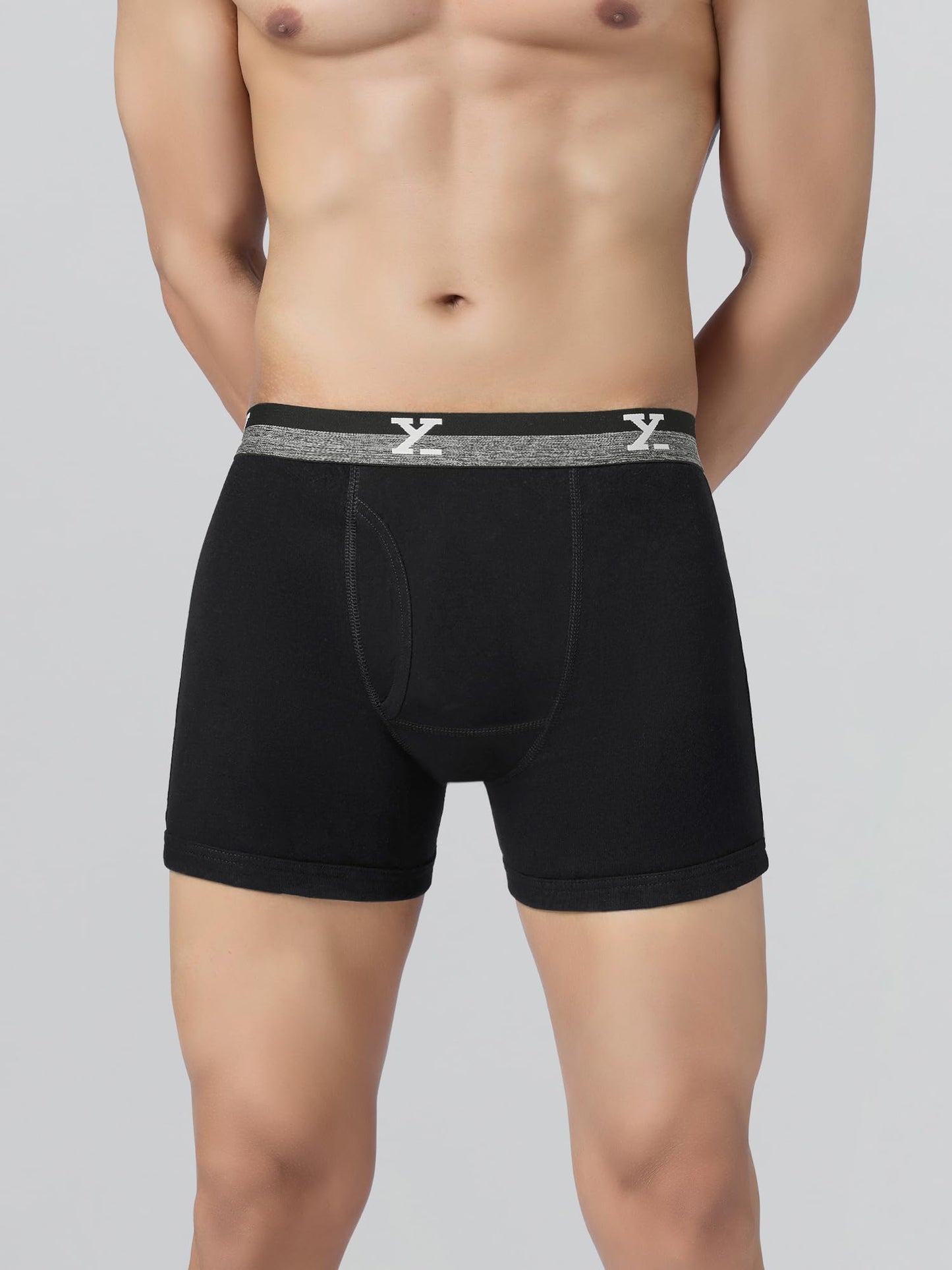 XYXX Mens Nova Cotton Boxer Brief for Men Pack of 2 |Regular Fit with intellifresh No-Marks Waistband | Solid Underwear for Men