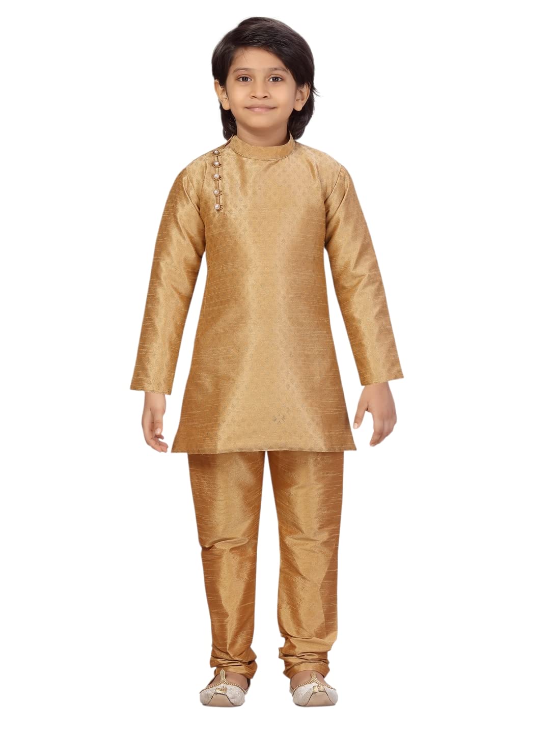 Little Mafia By Aarika BoyS Solid Regular Tunic Shirt (Kp-Lc-08-Gold-8)