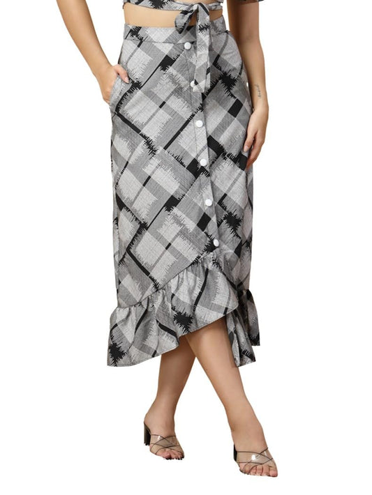 OOMPH! Long Skirts for Women Black - msk213