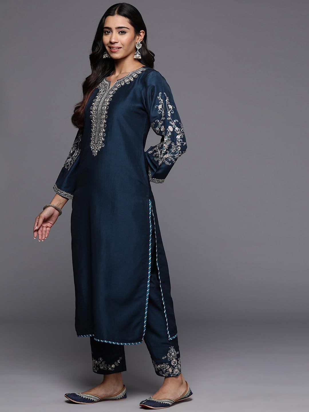 Varanga WomenS Straight Kurta Kurta Bottom Set Dupatta Set