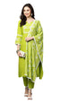 ANNI DESIGNER Women's Cotton Straight Kurta with Pant & Dupatta (96-PERROT)