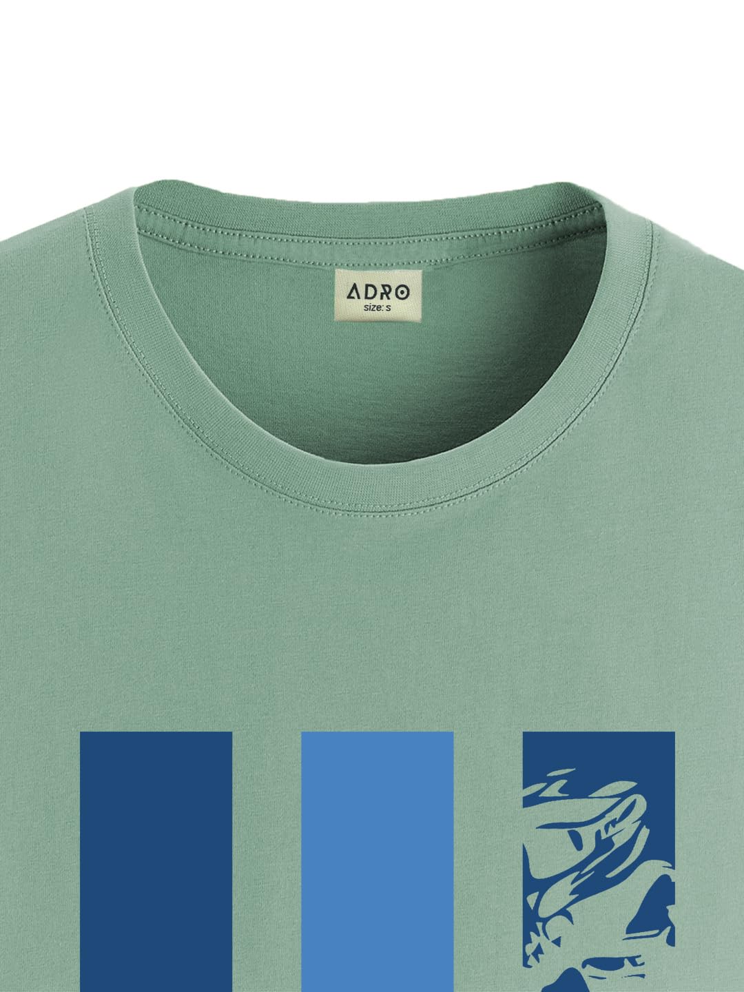 ADRO Men's Bike Rider Printed Cotton T-Shirt (RN22-2-BIK-PT_Pista)