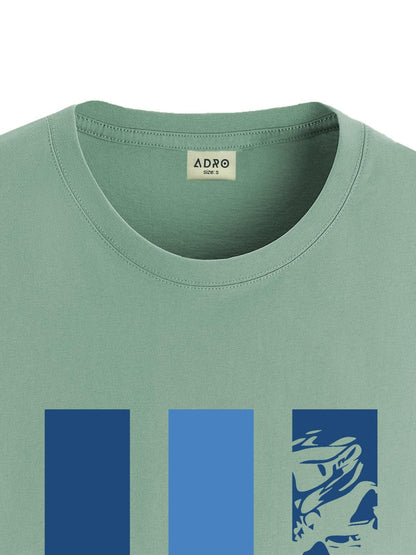 ADRO Men's Bike Rider Printed Cotton T-Shirt (RN22-2-BIK-PT_Pista)