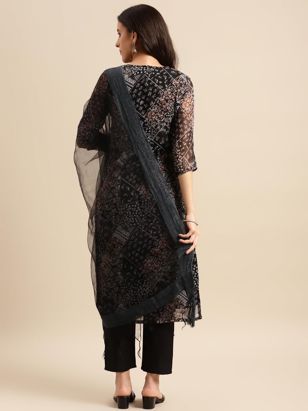 ANNI DESIGNER Women's Cotton Blend Straight Kurta