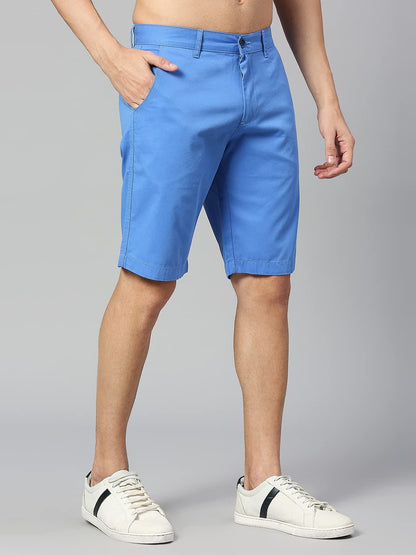 Thomas Scott Mens | 100% Cotton | Solid | Above Knee | Button Closure | Chino | Casual Shorts for Men Aqua