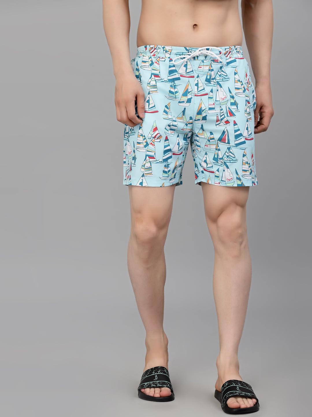 Style Quotient Men Blue Printed Shorts