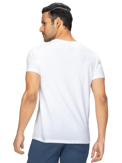 XYXX Mens Solid Regular Fit T-Shirt (XY_CR15_Tshirt_1_White