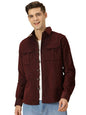 Thomas Scott Mens Cotton Slim Fit Shirt (Ts1177_Wine)