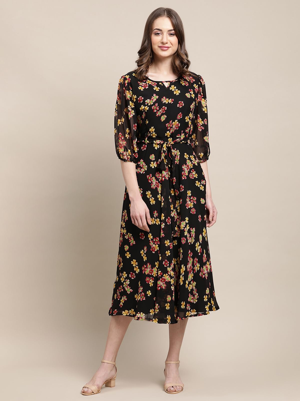 Tee Projekt Women Stylish Maxi Dress|Elegant Graceful Georgette Dress
