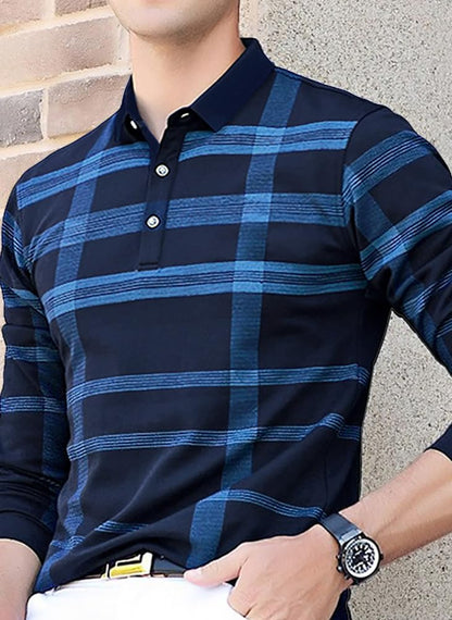Noble Monk MenS Polo Neck Full Sleeves T-Shirt | Causal Tshirt For Men