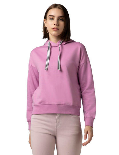 FYLTR Womens Casual Hoodie with Stripe Tape - Rib Hem & Cuff | Drop Shoulder | Casual Winterwear for Women