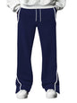 AVANOVA MansNavy Blue Athletic Track Sweatpants Side Button Snap Closure Retro Sports Training Gym Running Workout Casual Stree