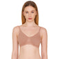 Zivame Womens Cotton Non-Padded Wire Free Full Coverage Bra Beige