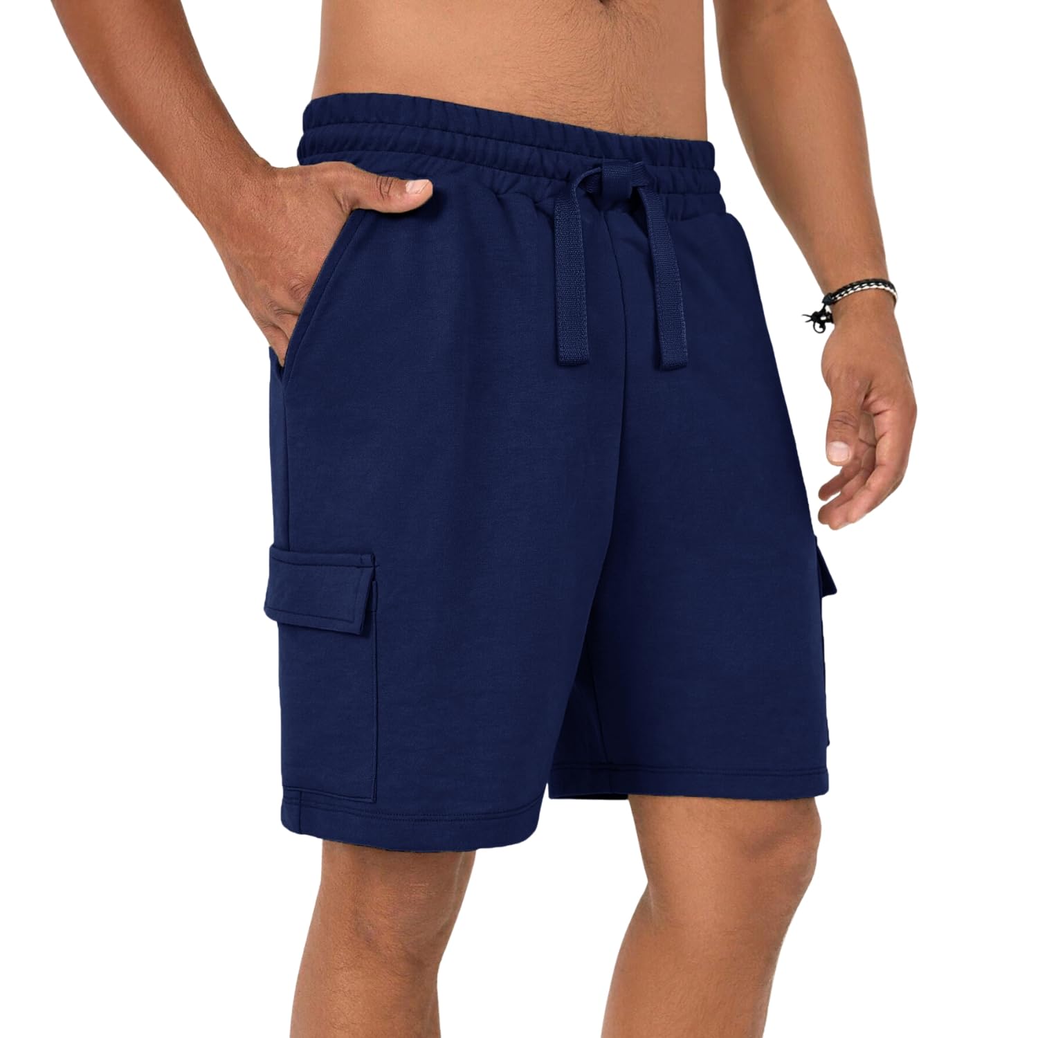 Nobero MenS Cargo Shorts (1M-Bwsh-R0082_Navy Blue