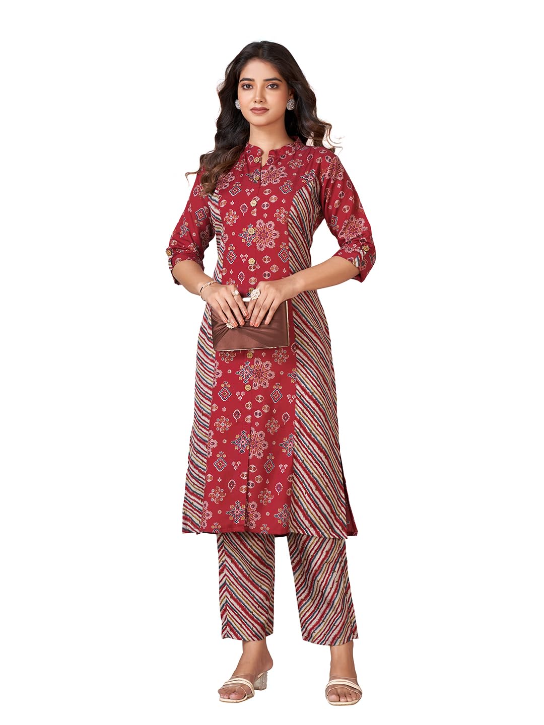 Pratham Blue WomenS Viscose Rayon Straight Kurta With Palazzos |Kurta Set For Women |Women Kurta |Women Printed Kurta Sets Kurt