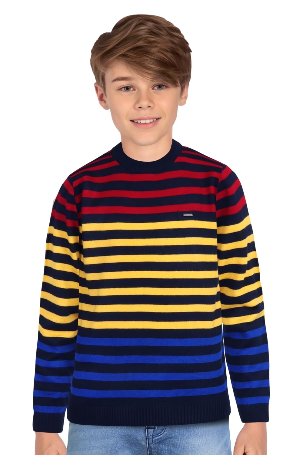 Allen Solly Boys Regular Fit Striped Pullover