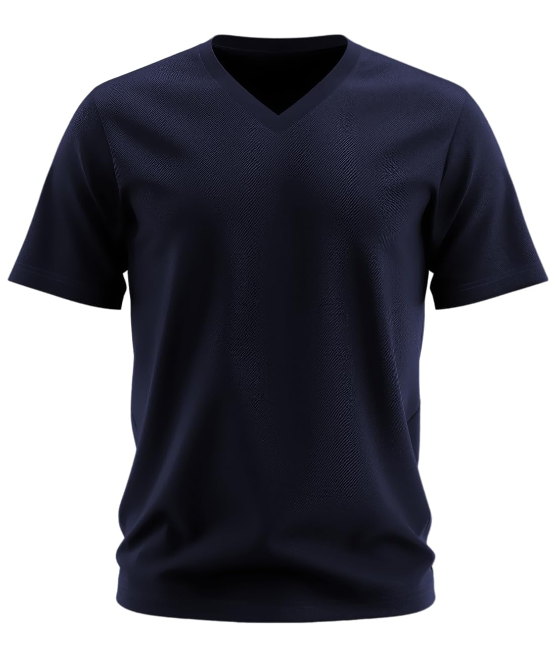 ADRO Mens V Neck T-Shirt|100% Combed Cotton T-Shirt|V-Neck Half Sleeve T-Shirt|VN24-M-PLN-NB
