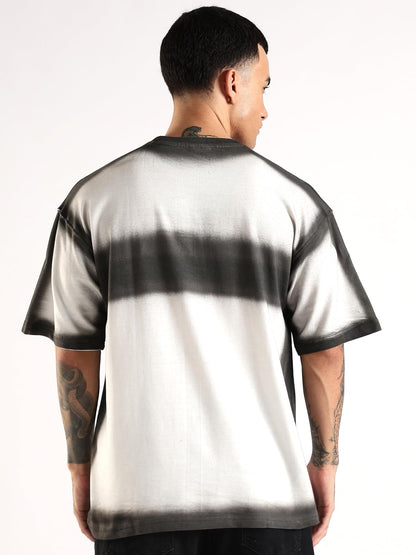 ADRO Trendy Oversized Baggy Fit Drop Shoulder Tshirt in Tie & Dye Style | French Terry Cotton Heavy Fabric Crew Neck T Shirt for