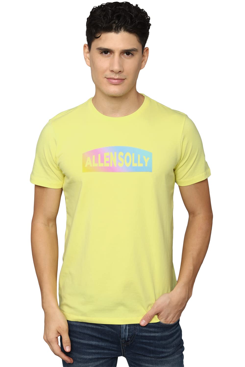 Allen Solly Men Printed Graphic Casual Half Sleeve Short Sleeve T-Shirt
