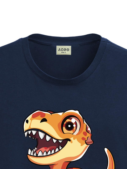 ADRO T Shirts for Boys & Girls || Dinosaur Printed T-Shirt || Ages 3-14 || 100% Cotton Round Neck Tshirt for Boys & Girls||KRN-D