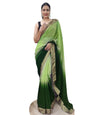 Shiv Textiles Womens Gorgette Less Border Zip And Go Pre-Stitched Saree  Effortless Wear & Comfort : Ready To Wear Saree(Sb-St-R