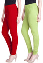 Lyra Cotton Premium Churidar Leggings For Women (Pack Of 2)