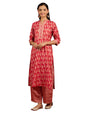 Libas WomenS Silk Blend Printed Kurta Sets (34863_Red