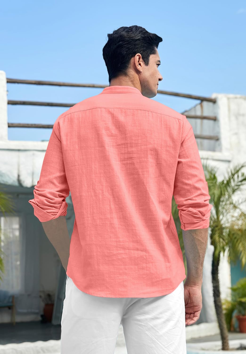 ROYALSCOUT Mens Cotton Blend Full Sleeve Short Kurta Perfect for Traditional Gatherings, Casual Outings, or Everyday Ethnic Wea