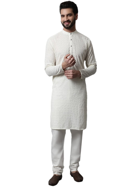 Jompers Mens Embroidered Kurta Churidar Set