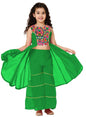 A.T.U.N. (ALL THINGS UBER NICE) Girls Ethnic Indo-Western Embroidered Sharara Set