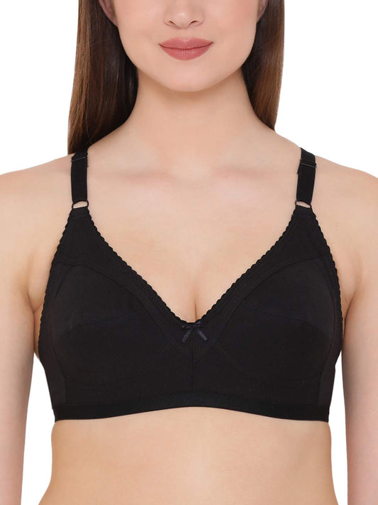 Clovia Womens Cotton Full Cup Bra (BR0185Q13_Black_38D)