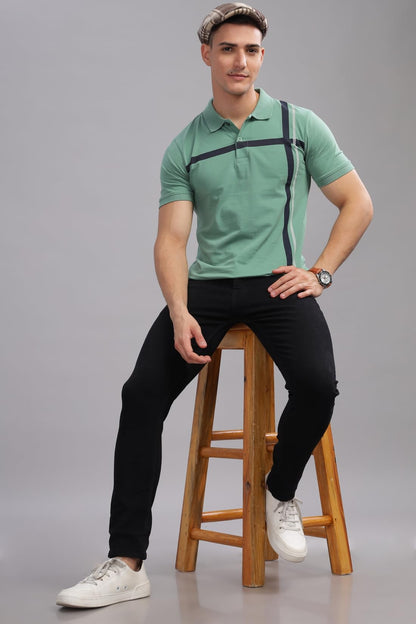 ADRO Regular Fit Polo T-Shirt for Men| Printed Polo T-Shirt | Cotton Polo T Shirt Also in Plus Size|Pnop24-L1-Ptnbwh