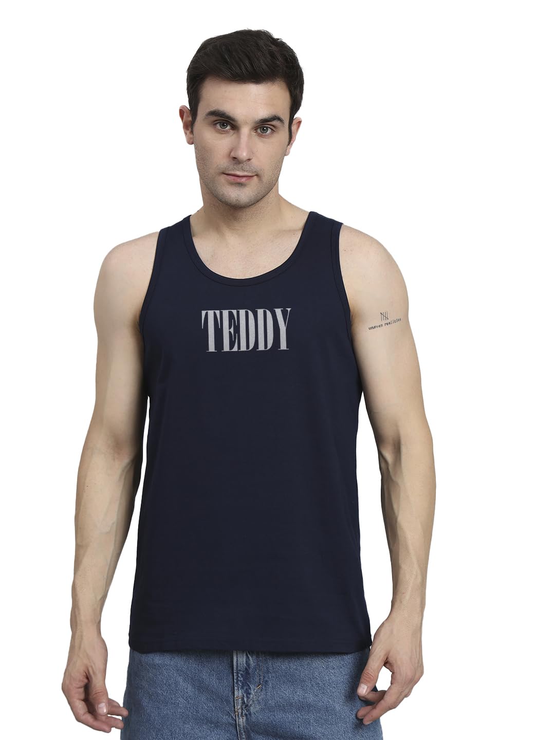 Peppyzone Mens Regular Fit Vest (TT-Teddy36FB40FB_Navy Blue