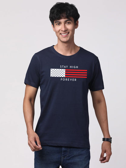ADRO Mens Flag Printed Cotton T-Shirt_RN24-L2-FLAG-NB