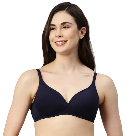 Enamor A039 Perfect Coverage Supima Cotton T-Shirt Bra- Padded Wirefree & Medium Coverage