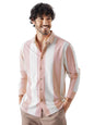 The Souled Store Men Stripes: White and Red Knit Shirt Shirts Casual Button-Down Half Sleeve Printed Graphic Short Sleeve Casual