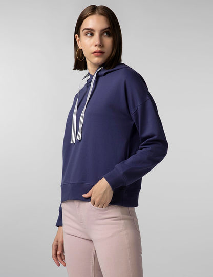 FYLTR Womens Casual Hoodie with Stripe Tape - Rib Hem & Cuff | Drop Shoulder | Casual Winterwear for Women