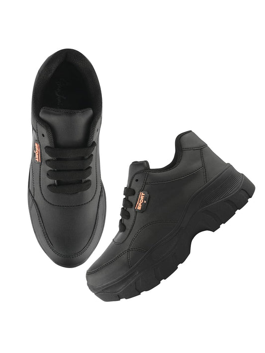 Shoetopia WomenS Flat Sneakers Black