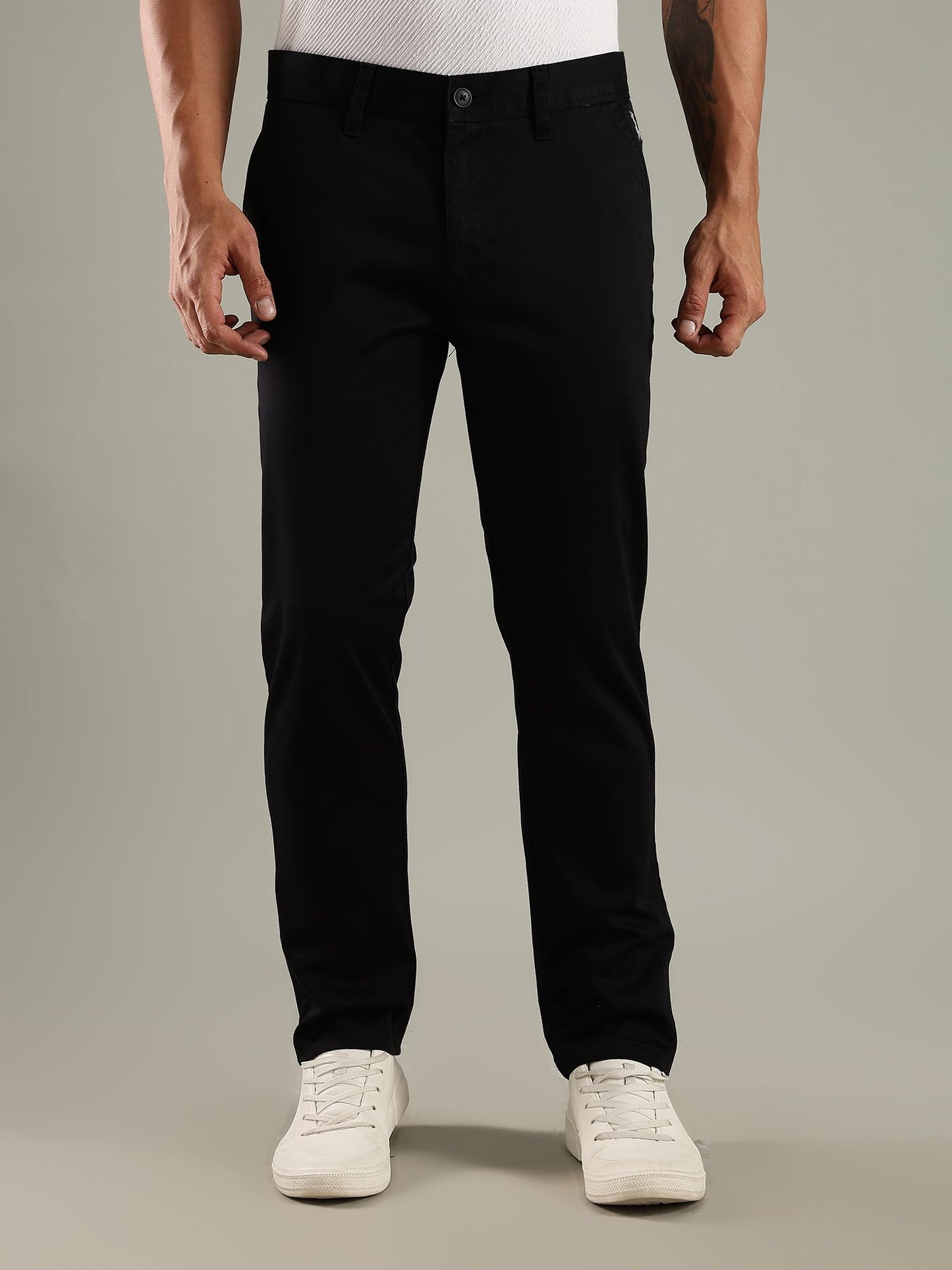 Thomas Scott Mens | Solid | Regular Fit | Premiun Cotton | 4 Pocket | Formal wear Trouser | Casual Chino | Pants for Men (Avail
