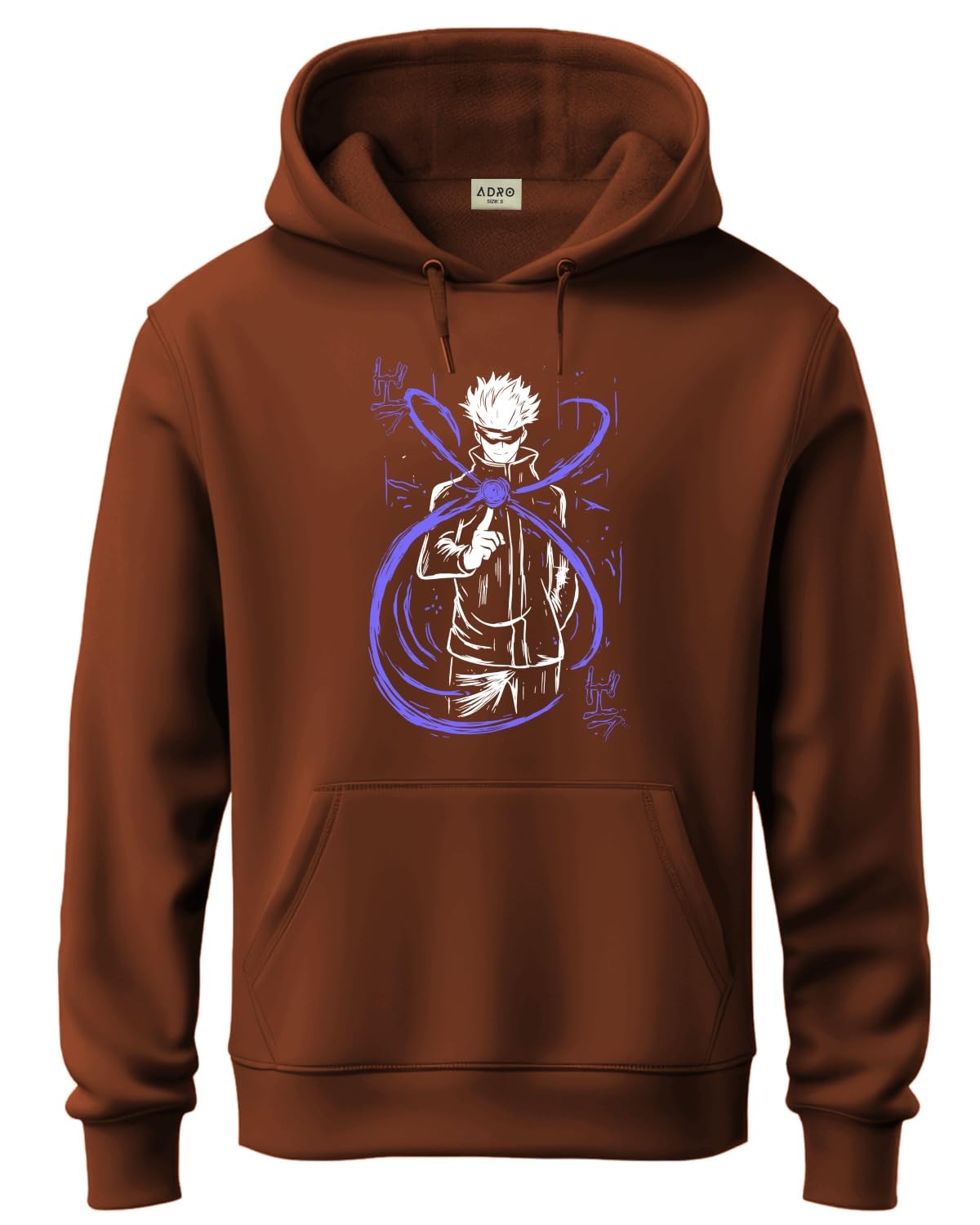 ADRO Anime Hoodies for Men, 320 GSM Soft Fabric, Long Lasting Anime Printed Hoodie for Winter | Mens Hoodies | Sweatshirt for Me