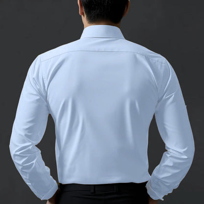 Deelmo MenS Stylish Solid Satin Casual Shirt For Men Full Sleeves| Poly Satin Silk Shirt Sky Blue