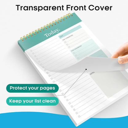 Accuprints A5 To Do List Notepad - Daily Planner Undated 50 Sheets/100 Pages Tear Off, 5.8 X 8.2 | Planning Memo Pad | Checklist