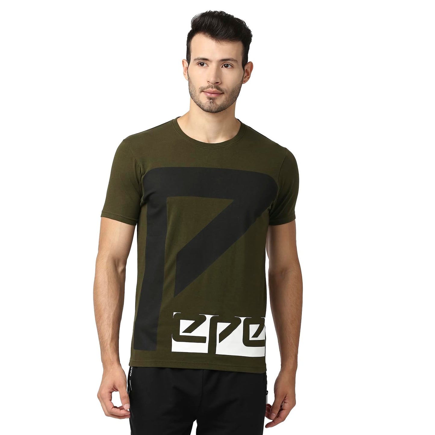 Pepe Jeans Mens Echo Placement Printed Tees, Olive,L