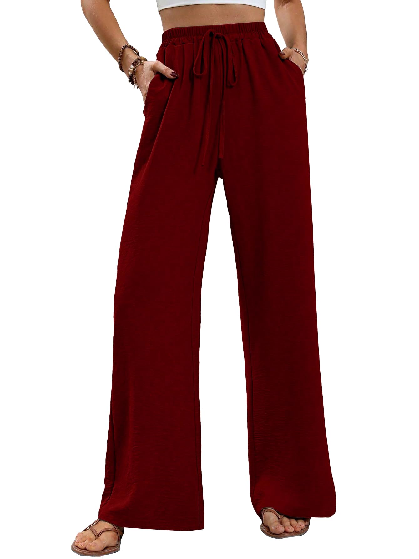 Toplot Trouser For Women || Casual Pants For Women || Loose Fit High-Waist Korean Pants || (Regular Fit | Polyester) (Women-Trou