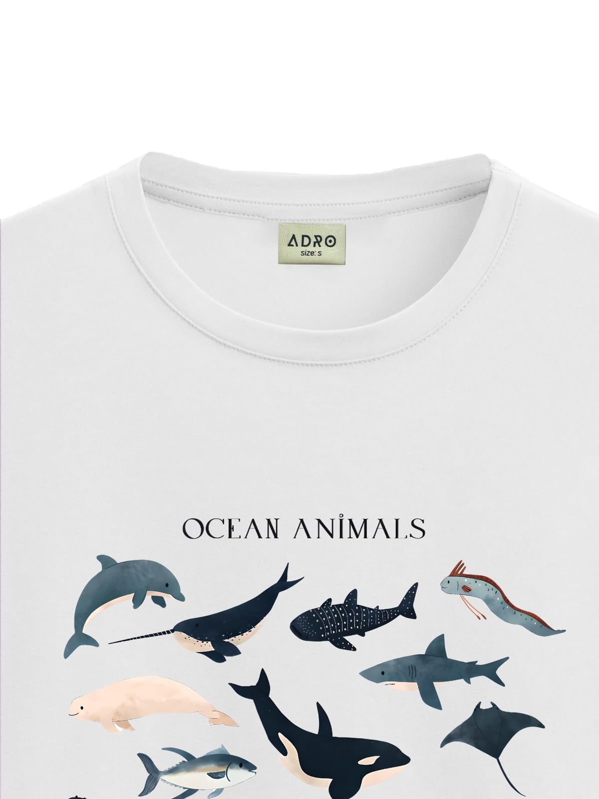 ADRO T Shirts for Boys & Girls || Ocean Sharks Printed T-Shirt || Ages 3-14 || 100% Cotton Round Neck Tshirt for Boys & Girls||K